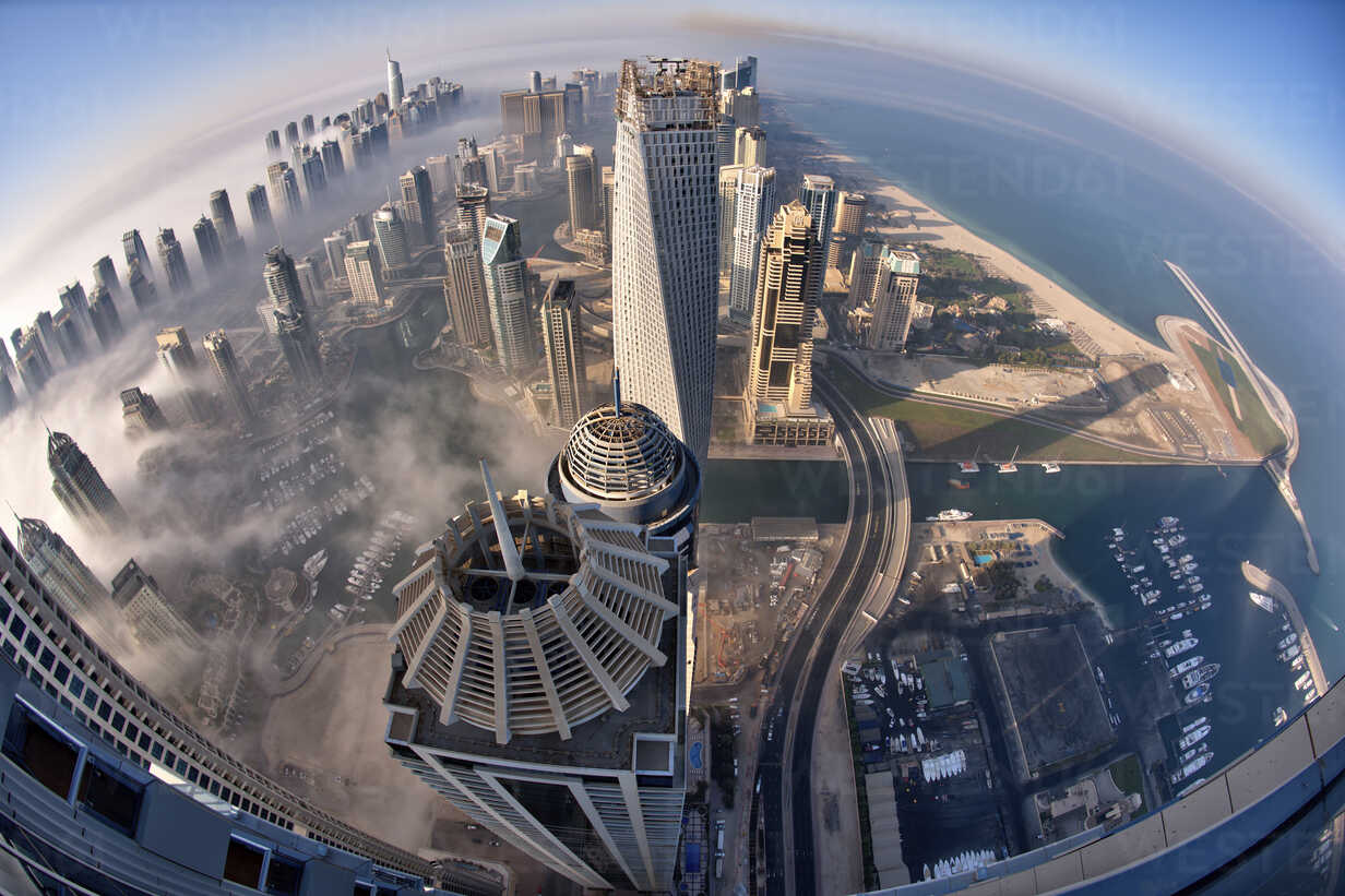 aerial view of dubai