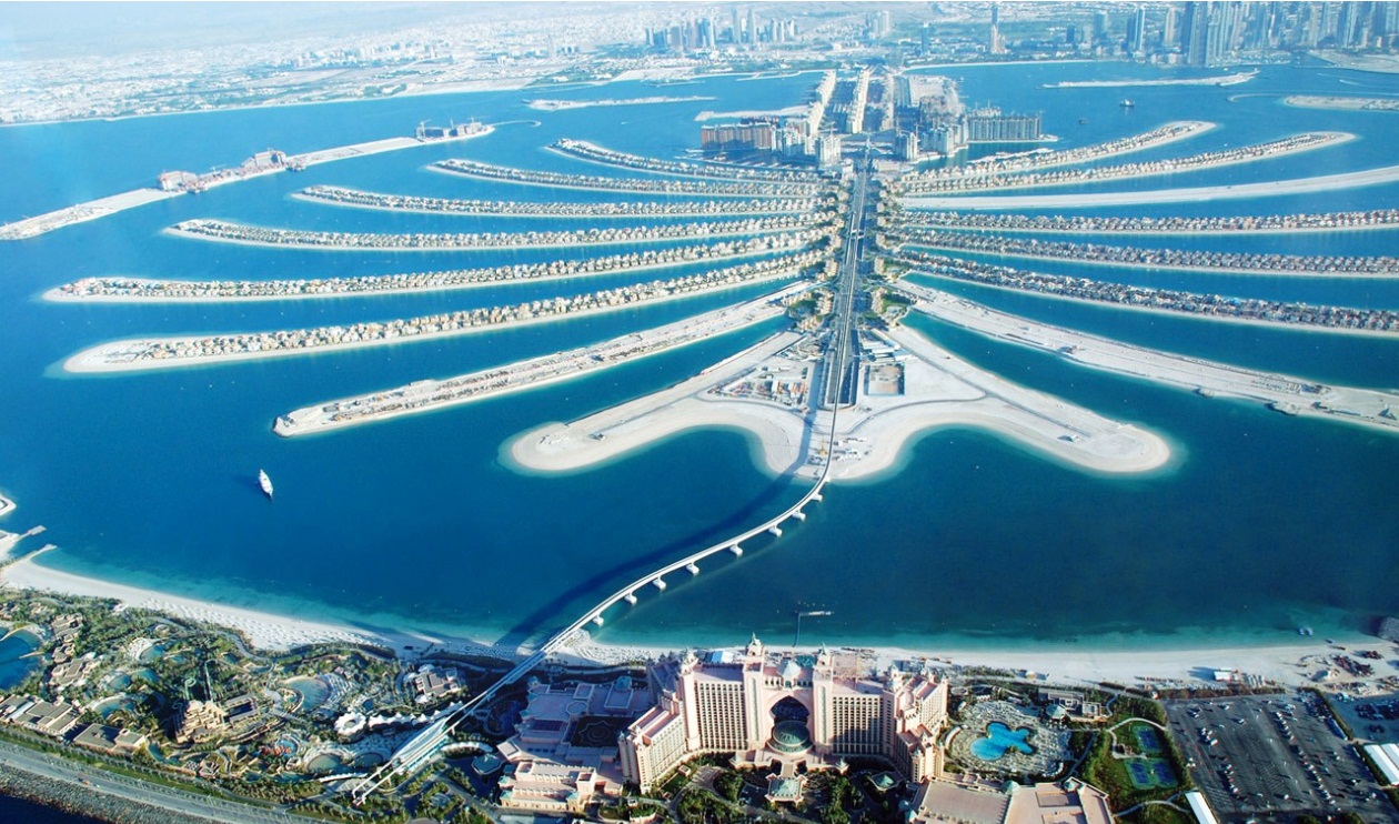 aerial view palm jumeirah